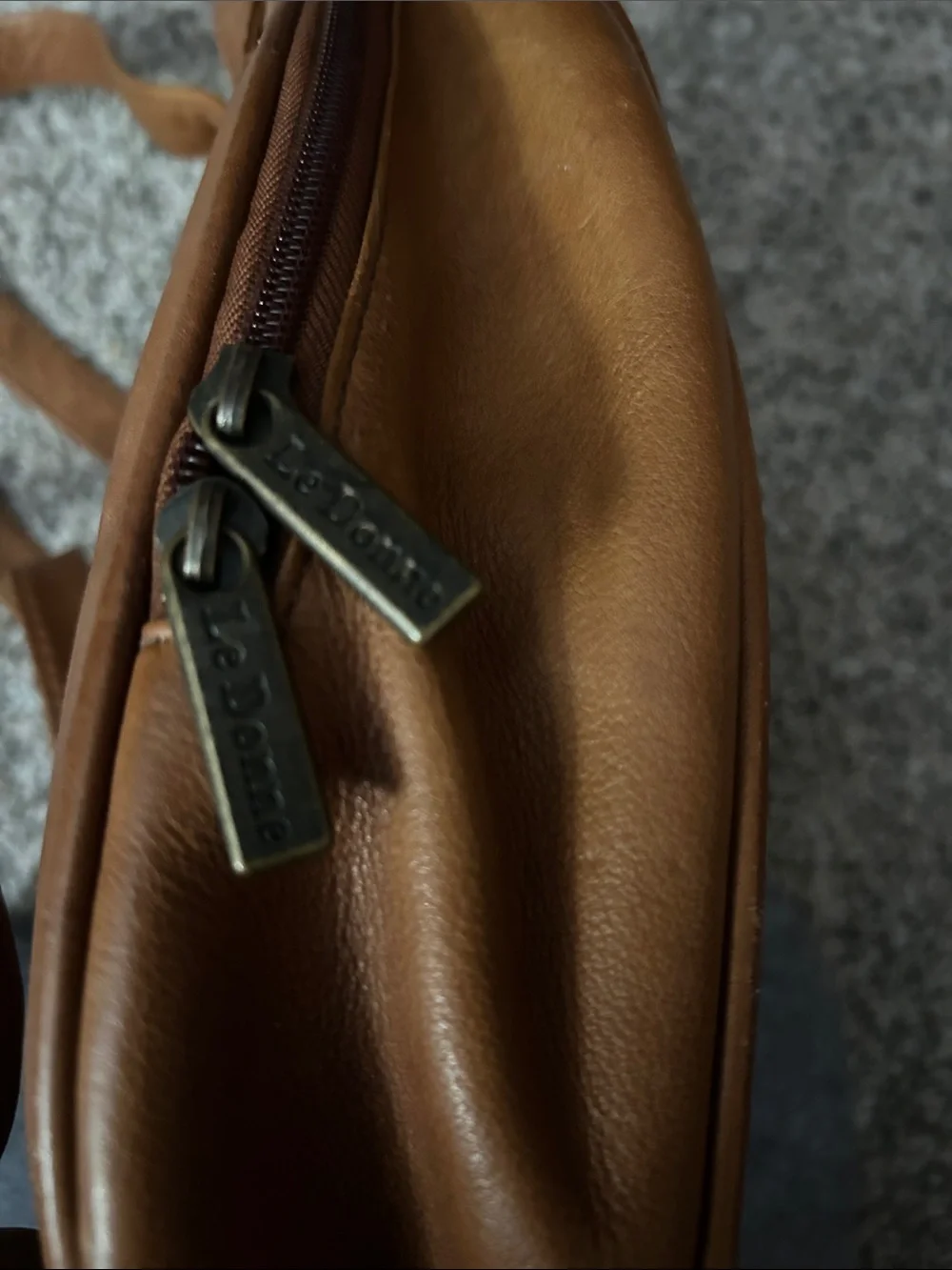 Ledonne Leather Brown Backpack - Classic Minimalist Design